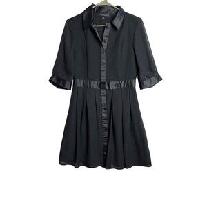 Jonathan Saunders Stunning Black Mini Dress Wednesday Addams Whimsigoth Grunge